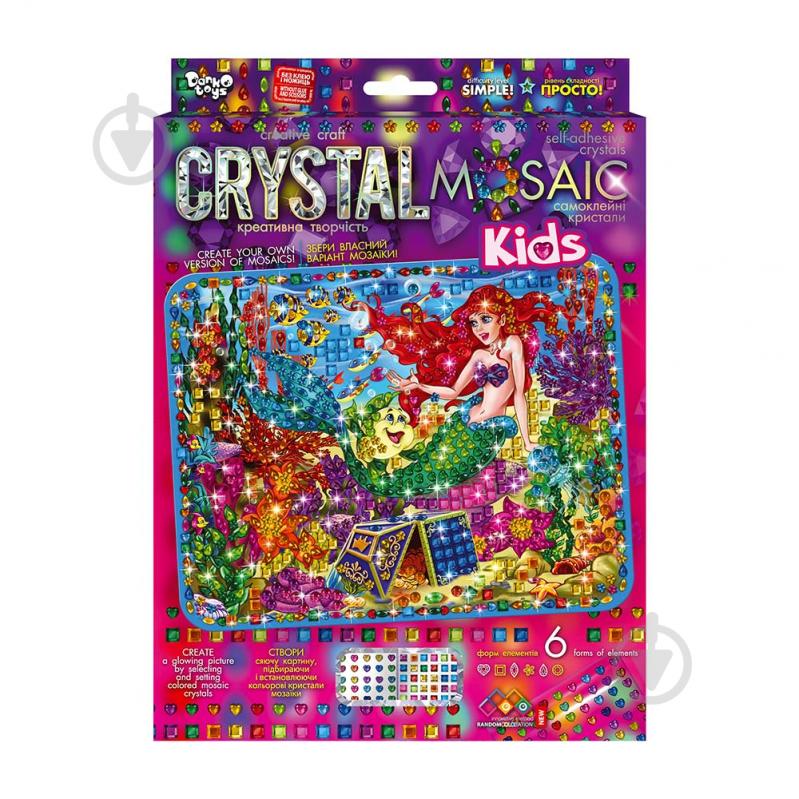 Набор для занятий мозаикой Danko Toys Crystal Mosaic Kids №5 русалочка CRMk-01-05 - фото 1