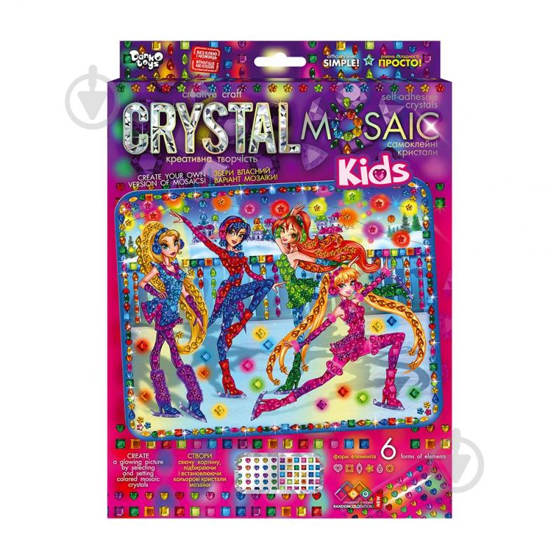 Набор для занятий мозаикой Danko Toys Crystal Mosaic Kids №2 винкс на катке CRMk-01-02 - фото 1