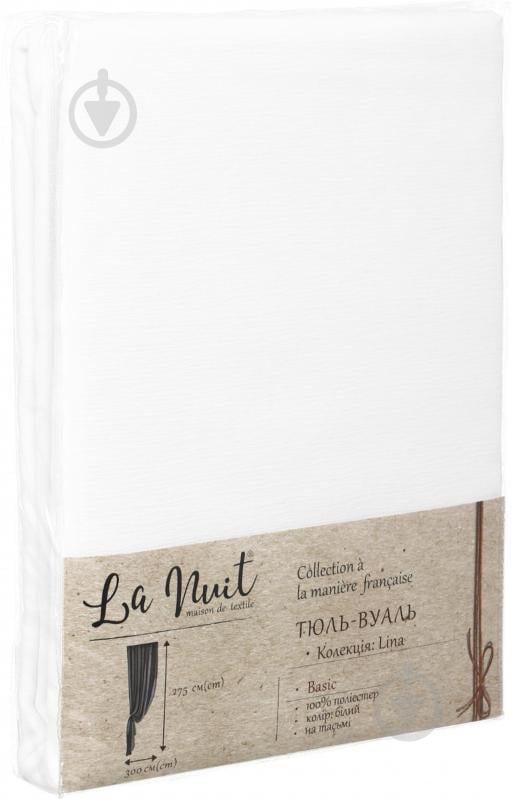 Тюль-вуаль белый 300х275 см Lina La Nuit - фото 4