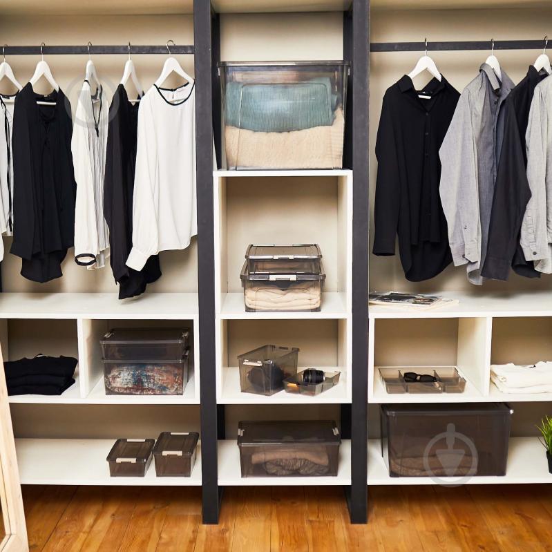 Ящик для зберігання Алеана 123084 Smart Box 14л коричневий прозорий 140x495x320 мм - фото 5