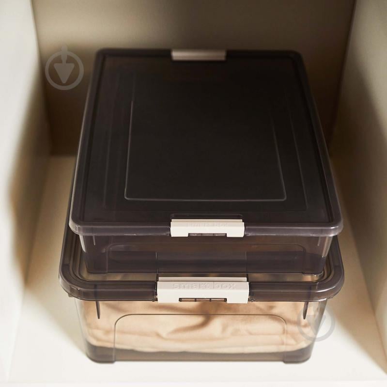 Ящик для зберігання Алеана 123084 Smart Box 14л коричневий прозорий 140x495x320 мм - фото 4