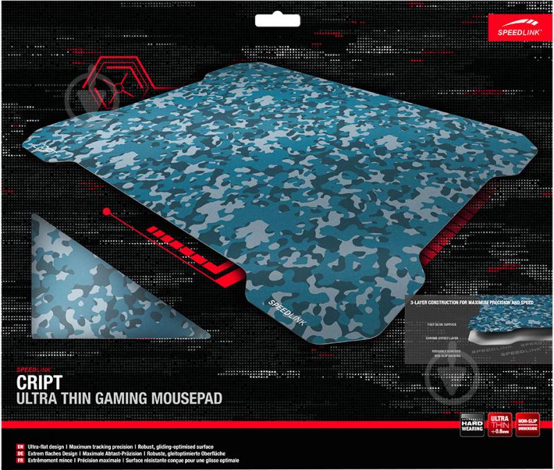 Килимок для миші SPEEDLINK Cript Ultra Thin Gaming Mousepad (SL-620102-CAM) - фото 3