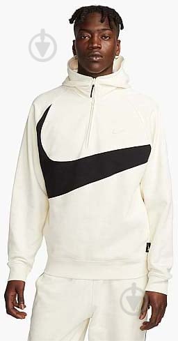 Джемпер Nike M NK SWOOSH FLC HZ HOODIE DX0566-113 р.XL бежевый - фото 1