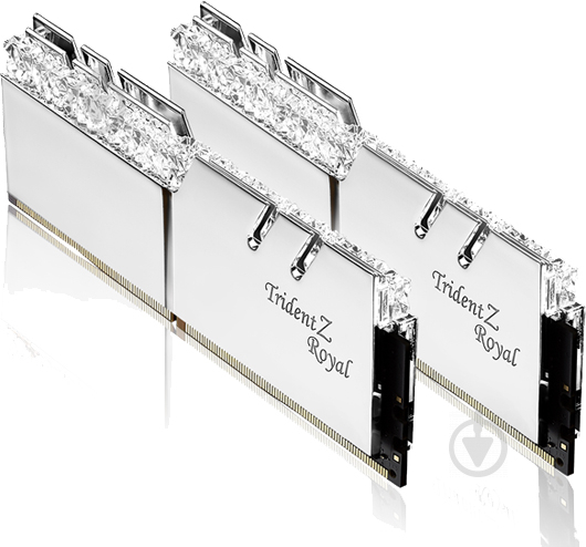 Оперативна пам'ять G.Skill DDR4 SDRAM 16 GB (2x8GB) 3200 MHz (F4-3200C16D-16GTRS) Trident Z Royal RGB Silver - фото 4