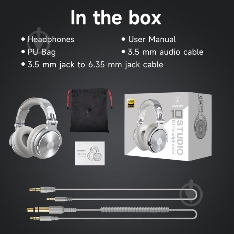 Гарнитура Oneodio (Pro 10 Silver) - фото 2 Гарнитура Oneodio (Pro 10 Silver) - фото 2