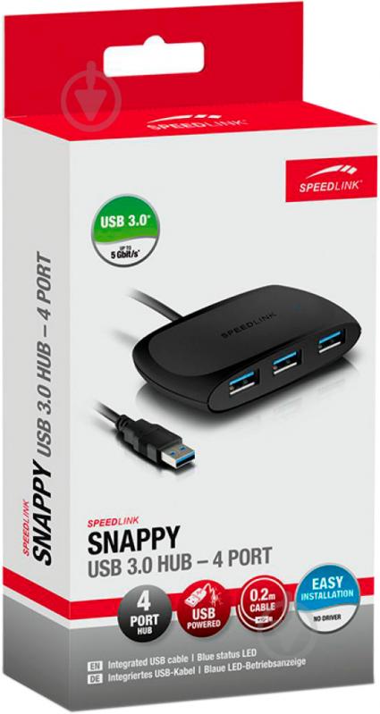 USB-хаб SPEEDLINK SNAPPY SL-140104-BK - фото 3