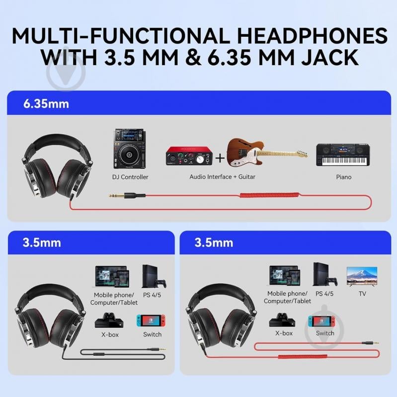 Гарнитура Oneodio (Pro 50 Black) - фото 4 Гарнитура Oneodio (Pro 50 Black) - фото 4