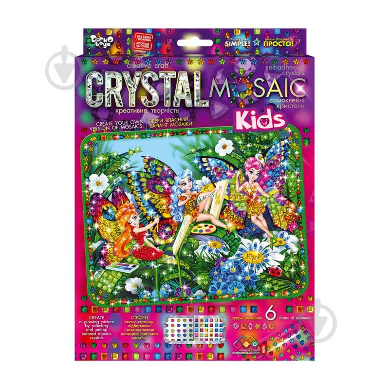 Набор для занятий мозаикой Danko Toys Crystal Mosaic Kids №9 феи-художницы CRMk-01-09 - фото 1