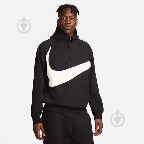 Джемпер Nike M NK SWOOSH FLC HZ HOODIE DX0566-013 р.L чорний - фото 1