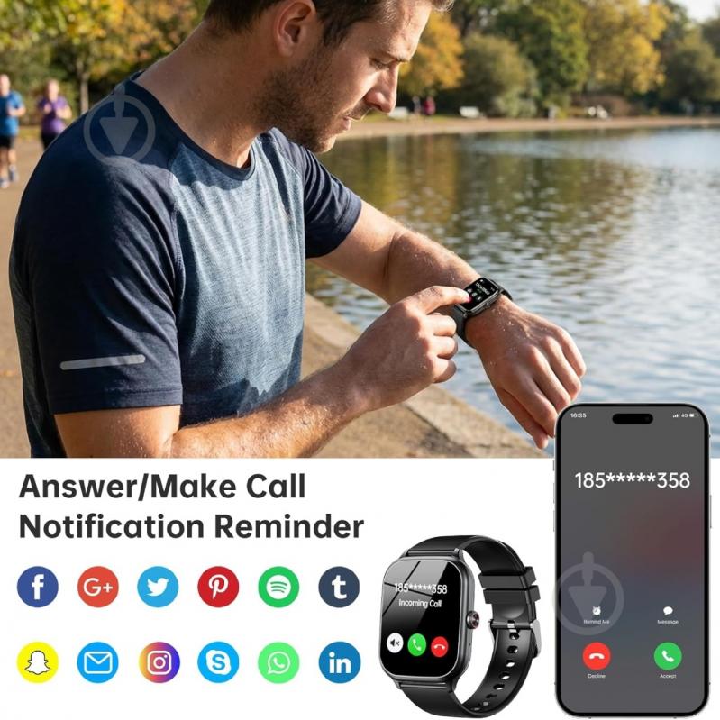 Смарт-годинник Oukitel V7 Black (6941749851055) - фото 4 Смарт-годинник Oukitel V7 Black (6941749851055) - фото 4