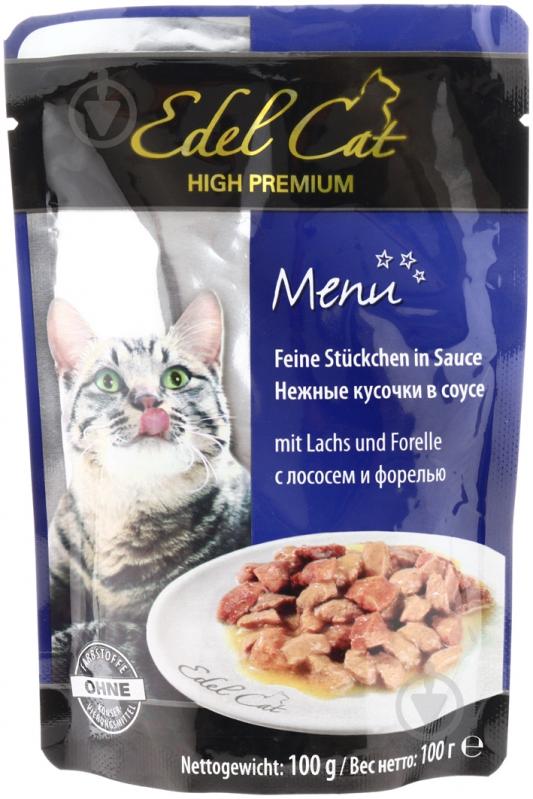 Корм Edel Cat з лососем та фореллю в соусі 100 г - фото 1