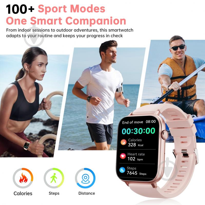Смарт-часы Oukitel V3 Pink (6941749818607) - фото 4