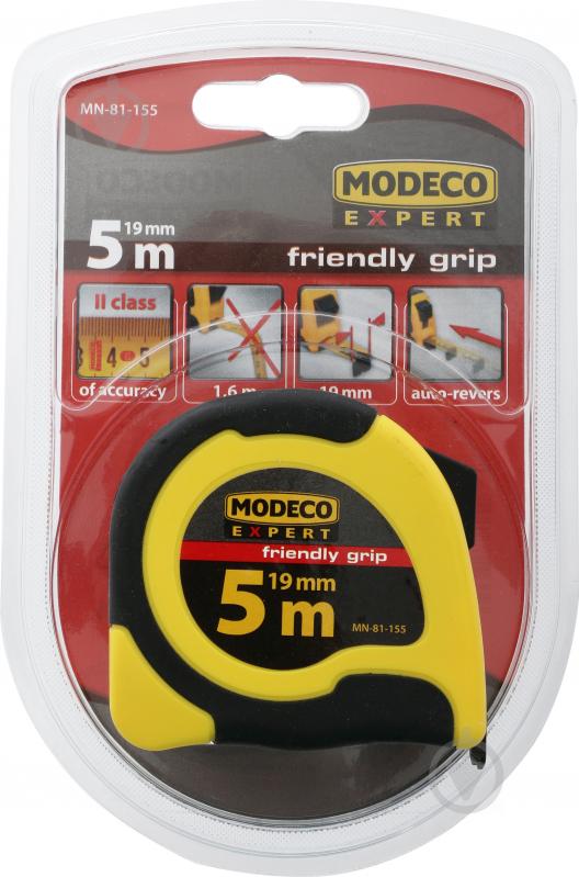 Рулетка Modeco Frendly Grip MN-81-155 5 м x 19 мм - фото 4