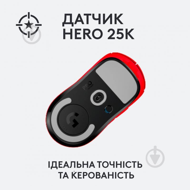 Мышка Logitech G Pro X Superlight Wireless red (910-006784) - фото 5