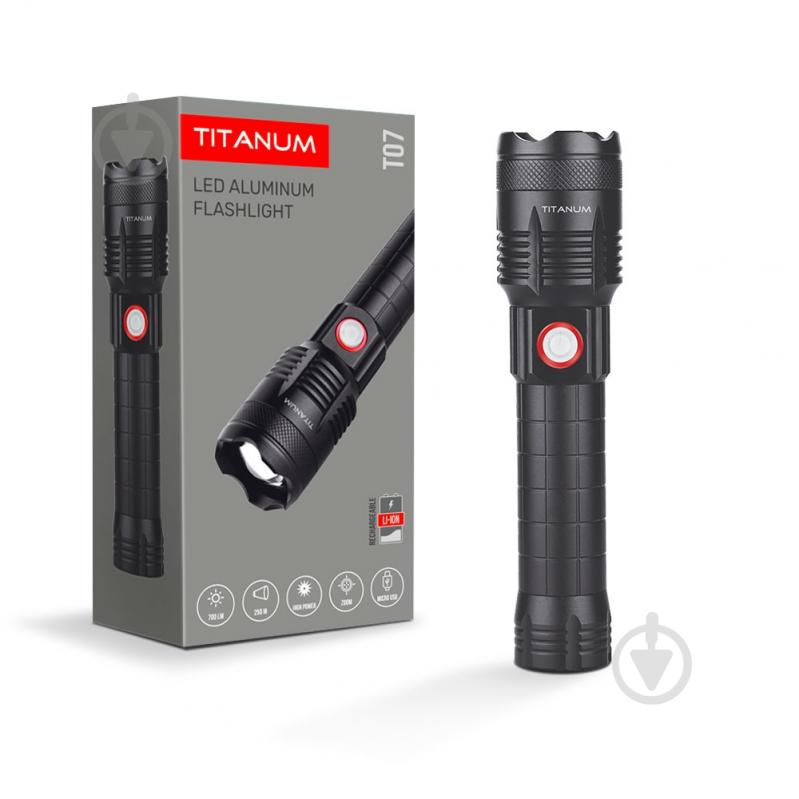 Світлодіодний ліхтарик TITANUM TLF-T07 700Lm 6500K чорний - фото 1