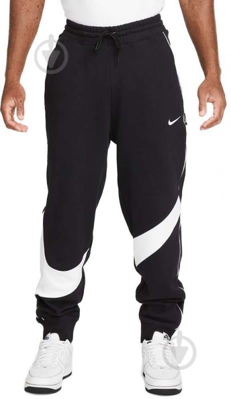 Брюки Nike M NK SWOOSH FLC PANT DX0564-013 р. 2XL черный - фото 1