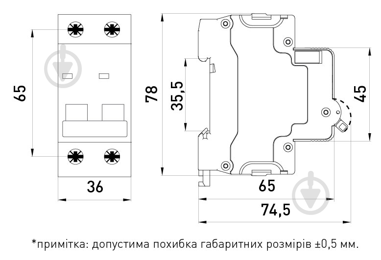 Автоматический выключатель E.NEXT e.mcb.stand.60.2.C6 s002115 - фото 7