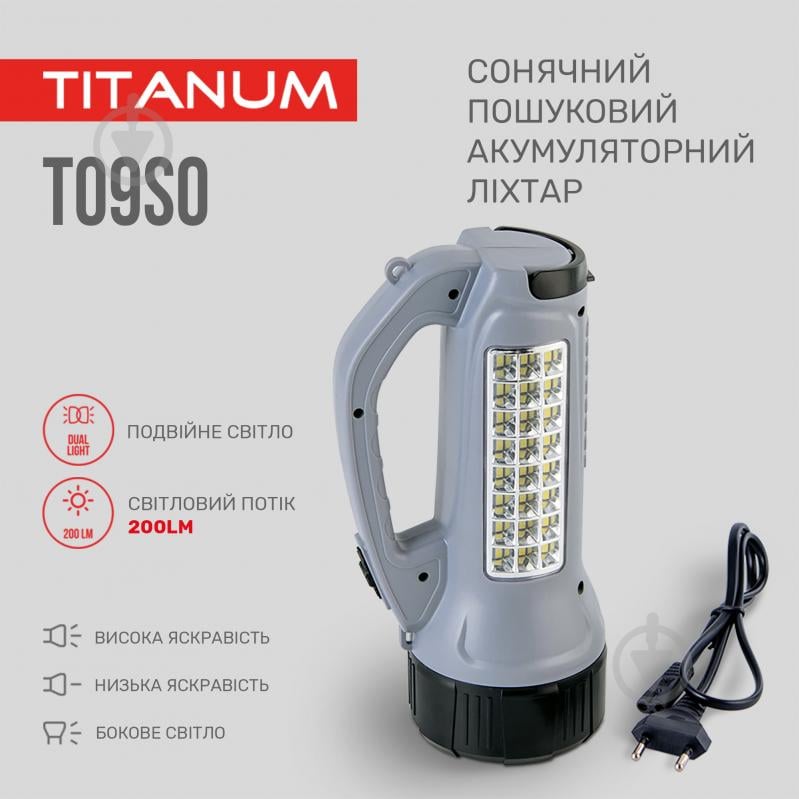 Світлодіодний ліхтарик TITANUM TLF-T09SO світло-сірий - фото 5