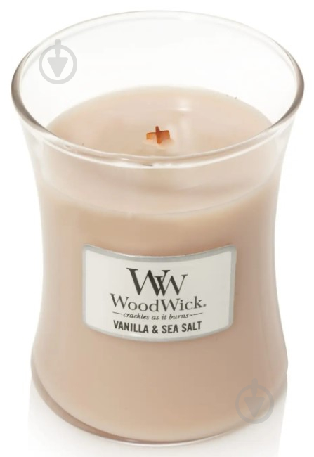 Свеча ароматическая Woodwick Mini Vanilla Sea Salt 85 г - фото 1