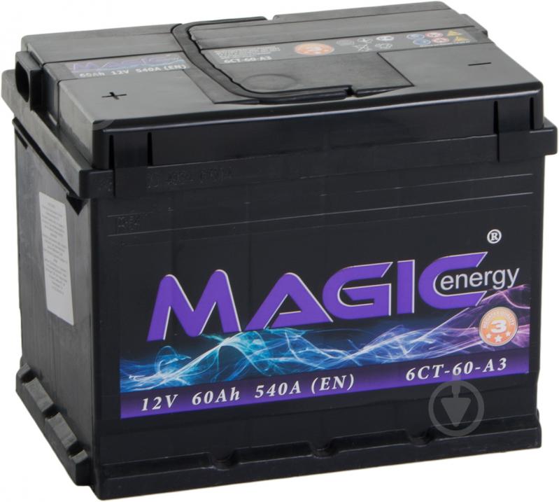 Аккумулятор автомобильный Magic Energy 60Ah 510A 12V «+» слева (MGT060-M01) - фото 1