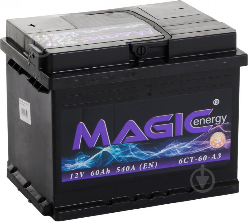 Акумулятор автомобільний Magic Energy Євро 60Ah 510A 12V «+» праворуч (MGT060-M00) - фото 1