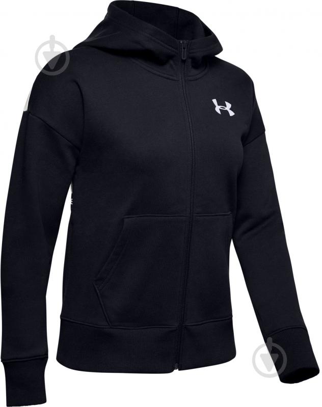 Джемпер Under Armour ORIGINATORS FLEECE HOODED FZ LC LOGO 1351041-001 р. L черный - фото 1