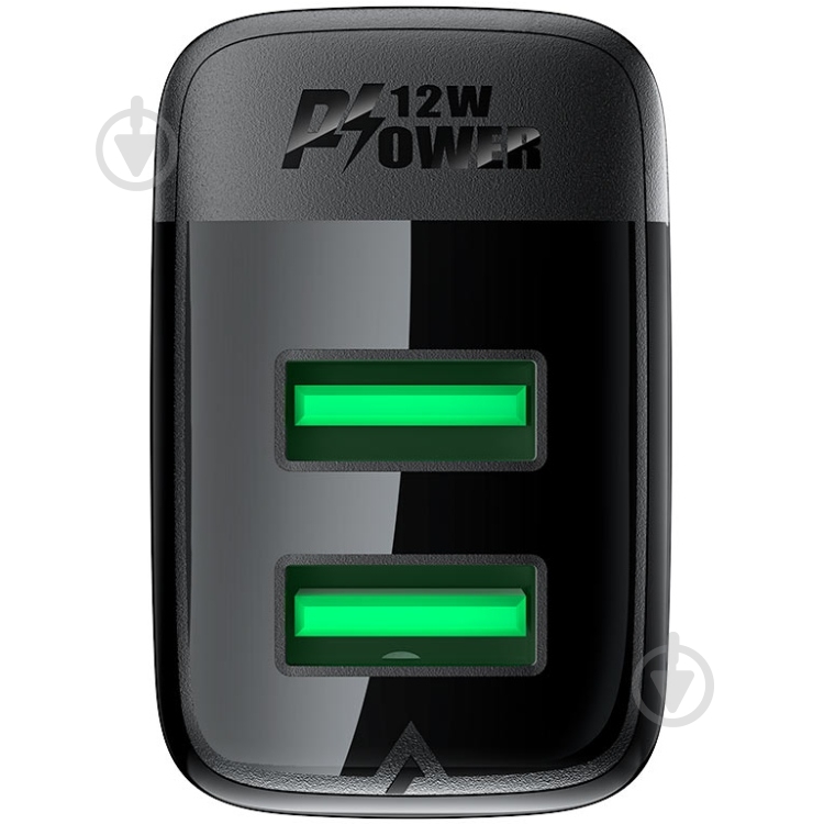 Зарядное устройство Acefast 2xUSB 12W (USB-Ax2) A86 Black - фото 5