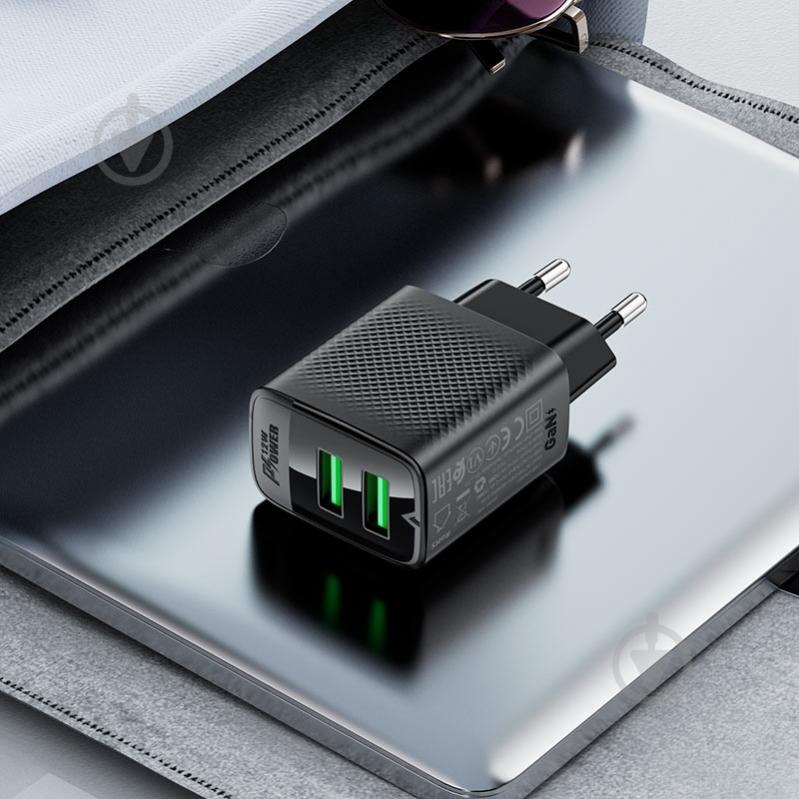 Зарядное устройство Acefast 2xUSB 12W (USB-Ax2) A86 Black - фото 8