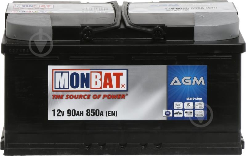 Аккумулятор автомобильный Monbat AGM 90Ah 12V «+» справа - фото 2