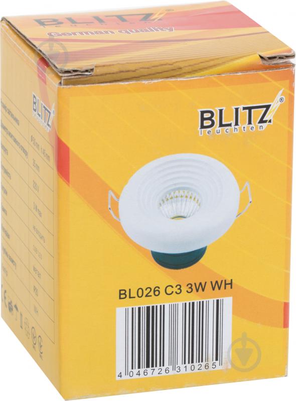 Світильник точковий Blitz LED 4000 К білий BL026C3 3W WH - фото 4