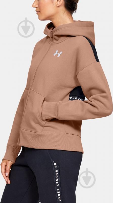 Джемпер Under Armour ORIGINATORS FLEECE HOODED FZ LC LOGO 1351041-270 р. L коричневый - фото 3