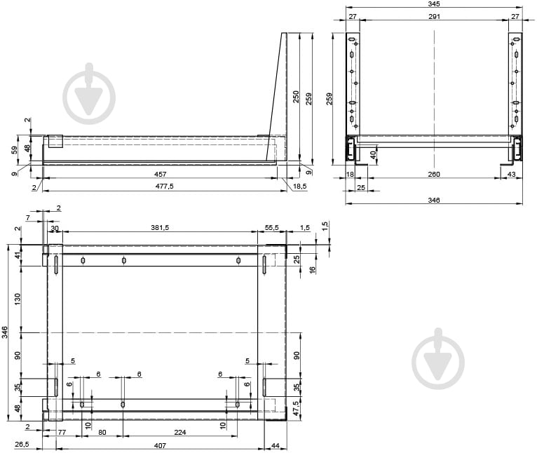 Карго Smart 77557 400 мм 2 полки хром - фото 6