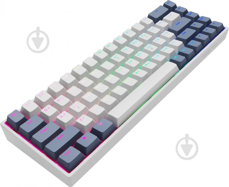 Клавіатура ігрова Dark Project One KD68B Mech. g3ms Sapphire ENG/UA/ru (DP-KD-68B-104700-GMT) white - фото 3