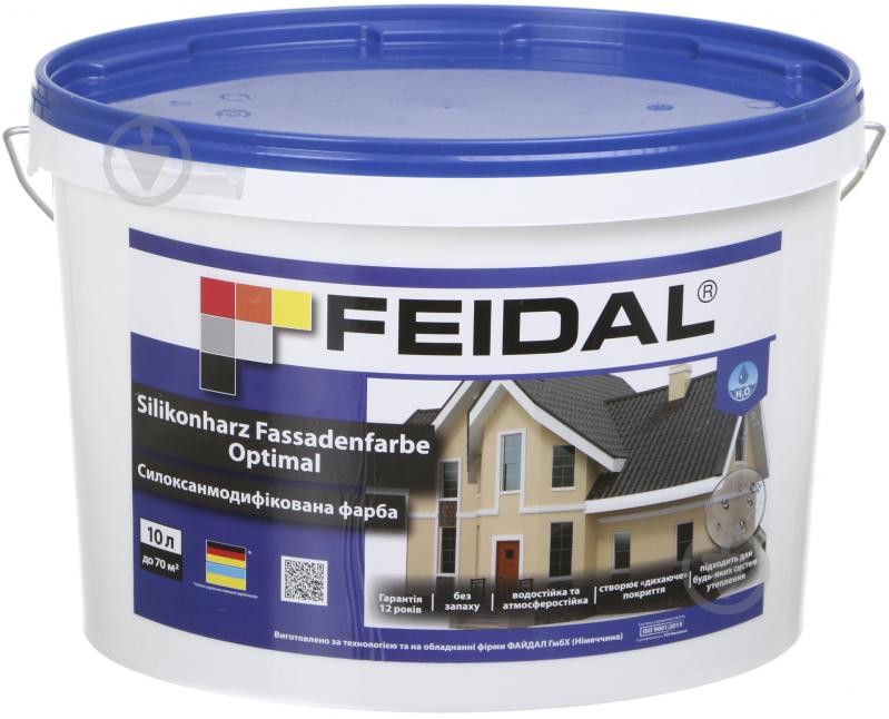 Фарба фасадна силоксанова Feidal Silikonharz Fassadenfarbe Optimal мат білий 10 л - фото 1