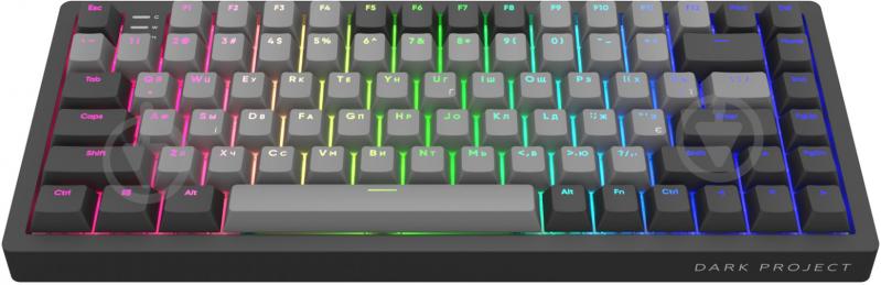 Клавиатура игровая Dark Project KD83A PBT Mech. Gateron Cap Teal (DP-KD-83A-004100-GTC) black - фото 2