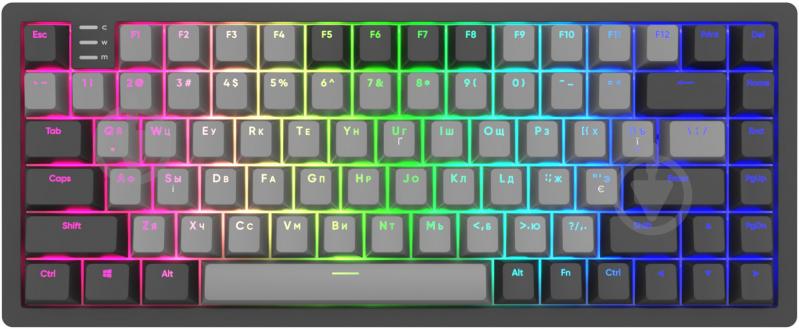 Клавиатура игровая Dark Project KD83A PBT Mech. Gateron Cap Teal (DP-KD-83A-004100-GTC) black - фото 1