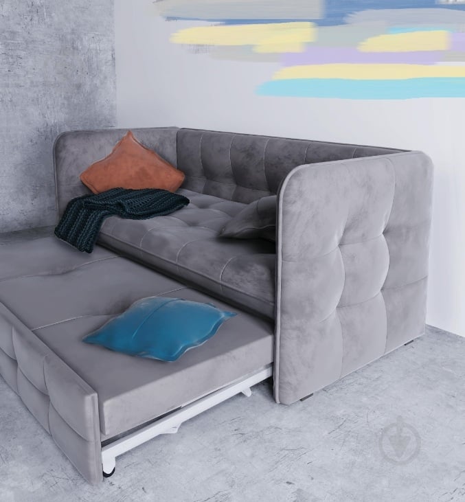 Софа прямий Lion Доміно темно-сірий 2000x900x900 мм - фото 2