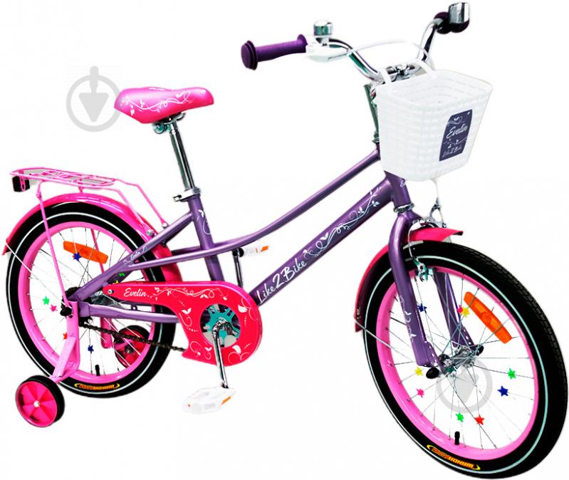 Велосипед детский Like2bike Eveline 18'' фиолетовый 201804 - фото 1