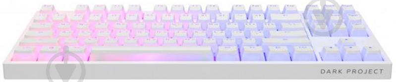 Клавіатура ігрова Dark Project KD87A Pudding Gateron Mechanical Cap Teal (DP-KD-87A-107700-GTC) white - фото 3