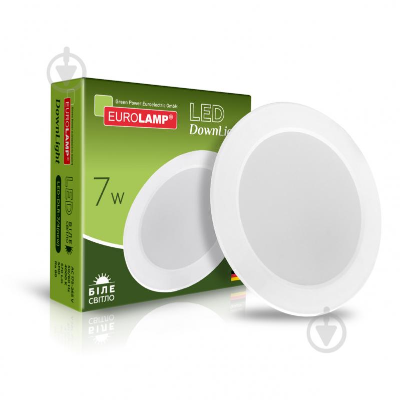 Світильник точковий Eurolamp Downlight 7 Вт білий LED-DLR-7/4(new) - фото 1