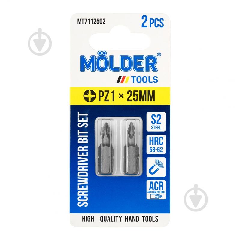 Набор бит Molder PZ1x25 мм 2 шт. MT7112502 - фото 1