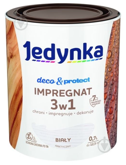 Антисептик Jedynka Deco & Protect Impregnat скандинавський сірий мат 0,7 л - фото 2