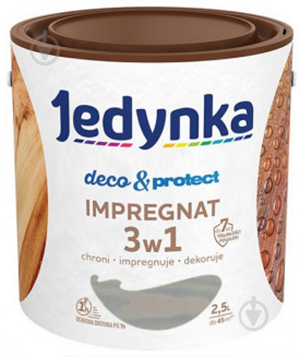 Антисептик Jedynka Deco & Protect Impregnat скандинавський сірий мат 2,5 л - фото 2