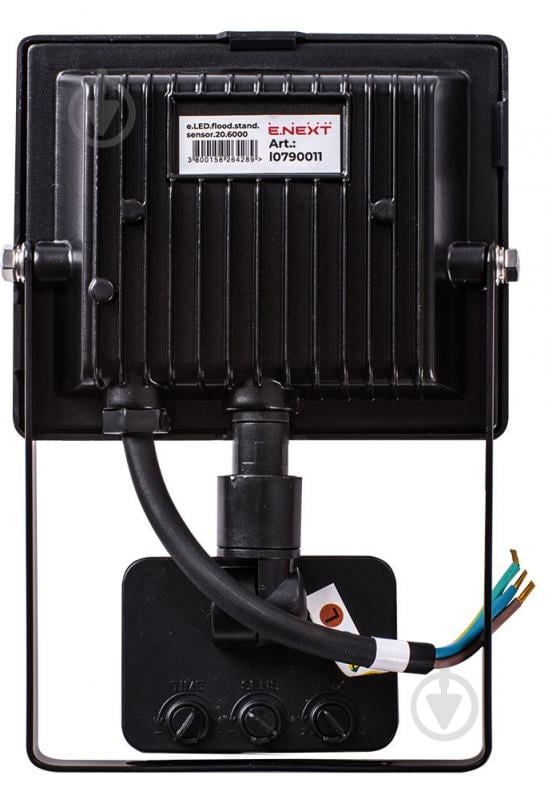 Прожектор с датчиком движения E.NEXT e.LED.flood.stand.sensor.20.6000 20 Вт IP44 черный l0790011 - фото 3 Прожектор с датчиком движения E.NEXT e.LED.flood.stand.sensor.20.6000 20 Вт IP44 черный l0790011 - фото 3