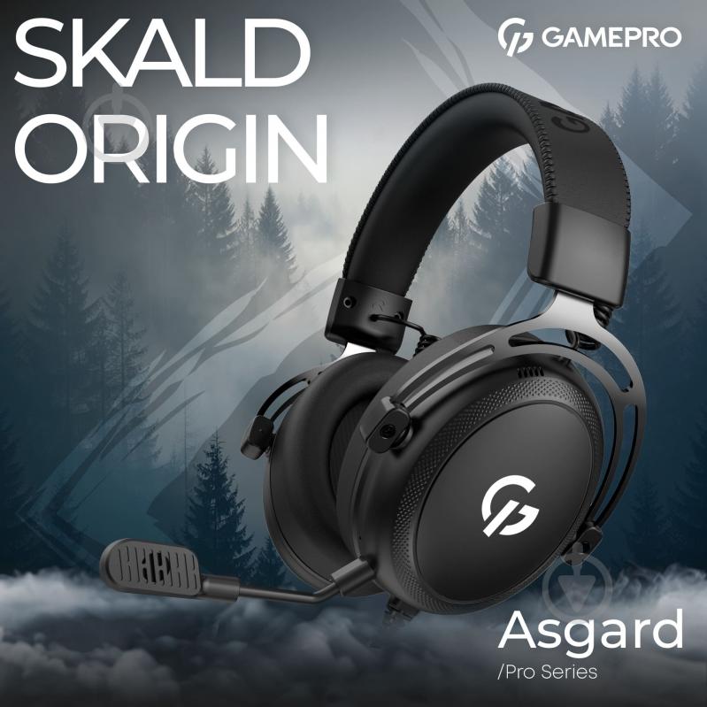 Гарнитура игровая GamePro Asgard Skald Origin black (HS850B) - фото 8