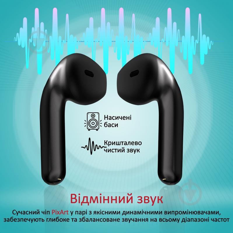 Наушники Promate FreePods Bluetooth 5.0 black (freepods.black) - фото 3