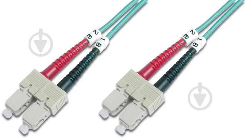 Патч-корд Digitus SC/UPC-SC/UPC 50/125 MM OM3 duplex DK-2522-02/3 2 м блакитний - фото 1