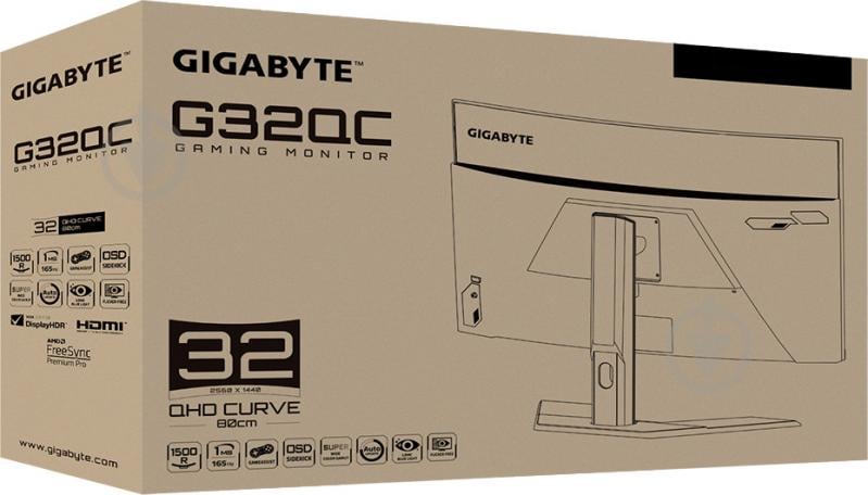 Монітор Gigabyte G32QC A Gaming Monitor 31,5" (G32QC A Gaming Monitor) - фото 9