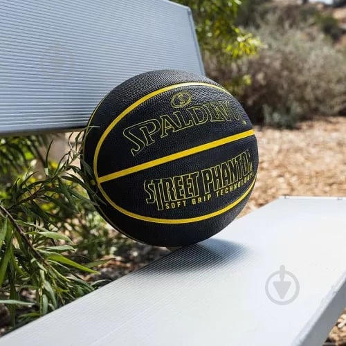 Баскетбольний м'яч Spalding STREET PHANTOM 84386Z р. 7 чорно-жовтий - фото 2