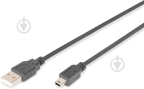 Кабель Digitus USB-A - mini USB 1,8 м черный (AK-300108-018-S) - фото 1 Кабель Digitus USB-A - mini USB 1,8 м черный (AK-300108-018-S) - фото 1